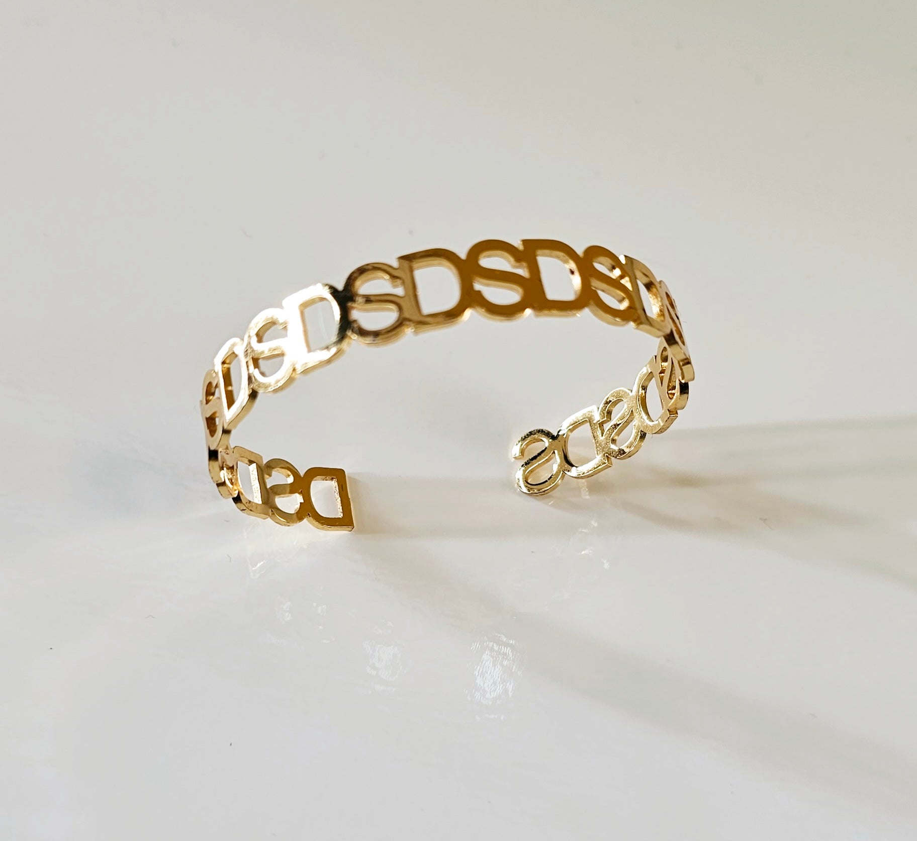 Dell Scott Collection - Dell Scott Logo Cuff Bracelet- Gold